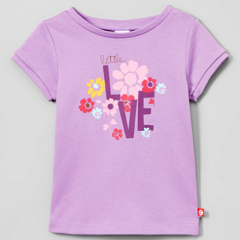 NWT Zutano Butterfly Cap Sleeve Fitted Tee Toddler
